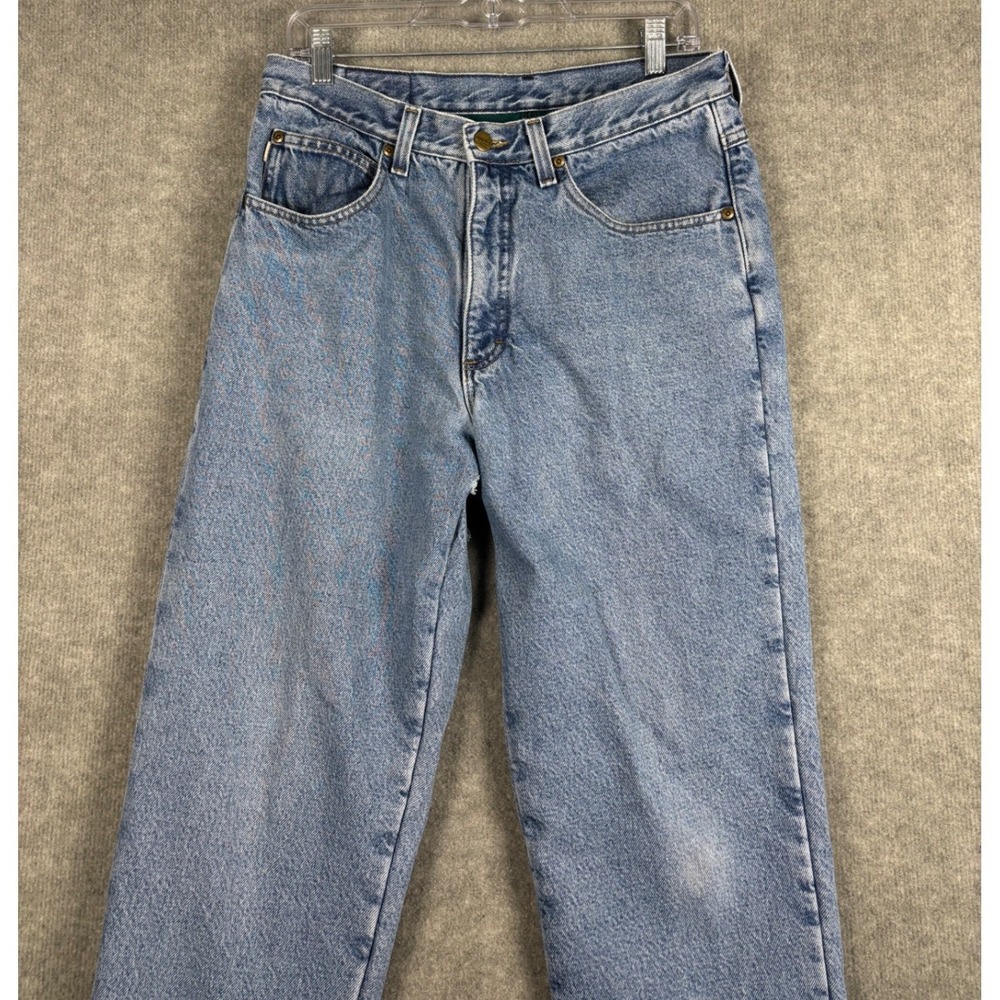Vintage LL Bean Double L Classic Fit Fleece Lined‎ Jeans 32x31 Light Blue 0AJ81 - Picture 2 of 11